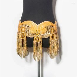 Stage Wear Fringe Beaded Belt Sequin Belly Dance Belts Women Dancing Costume Hip Dancewear