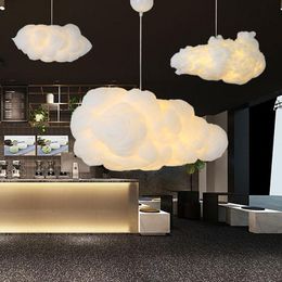 LED Pendant Light Hanging Cloud Light Kids Room Light Fixture Modern Cloud Chandelier Bedroom