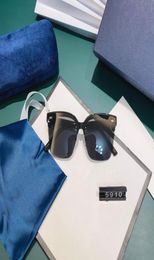 2021 New designer sunglasses For women and men unisex Half Frame Coating Lens 5910 mask sunglasses Carbon Fiber Legs Summer classi7966951
