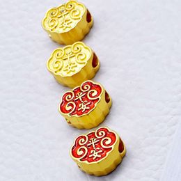 Accessorio di geomanzia in stile cinese Accessori bracciale Koi Koi fatti di olio gocciolante in lega, nuvole di buon auspicio e nuvole che separano perline