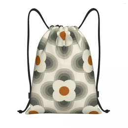 Shopping Bags Custom Orla Kiely Prints Striped Petal Orange Drawstring For Yoga Backpacks Men Women Sports Gym Sackpack