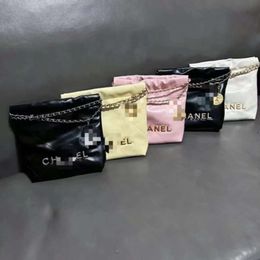 card holders crossbody bag chenel 23s Wind Mini Garbage Bag High Pearl Chain Bucket Bag Jenny Handheld Leather Bag