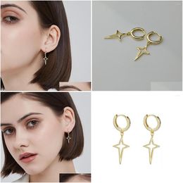 Dangle Chandelier Earrings Luxury Jewelry Cross Sier Plated Men Personalized Hip Hop Ear Clip Earings Korean Fashion 2023 For Women Dr Dh4Dt