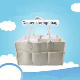 Bags Portable Felt Diaper Storage Bag Beige Mommy Travel Bag Organizer Basket Felt Multifunctional Tote Bag Best Dropshipping Items