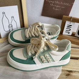 Casual Shoes Women Sneakers Spring Summer Thick Sole Lace Up Nice Quality Girl's 35-40 White Leisure