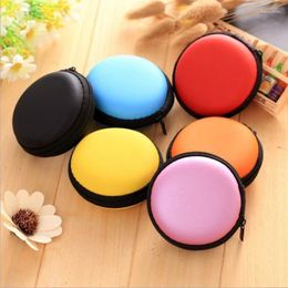 Storage Bags Round Headphone Data Cable Case Earphone Charger Box EVA Zipper Bag Pocket Pouch Convenient