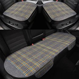 Car Seat Covers Cushion Mat Cover Protector Storage Pocket Flax Buckwheat Husk Lavender Automobile Accessories Interior