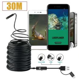 Finder HD fish hunting surveillance camera Wire Connexion IP68 waterproof endoscope 8LED Fish finder fishing tool for smart phones