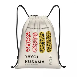 Shopping Bags Custom Yayoi Kusama Abstract Art Drawstring Bag Men Women Lightweight Sports Gym Storage Backpack