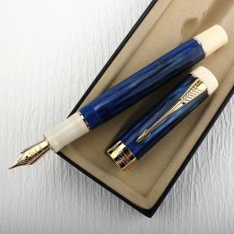 Pens Luxury Quality Jinhao 100 Galaxy Blue Resin Colour School Supplies Student Office Stationary M Nib Fountain Pen New
