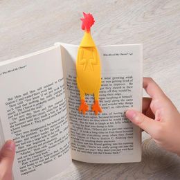 Creative Chicken Bookmarks Funny Cartoon Soft Shrilling Student Teacher Reading Tools