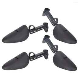 Decorative Figurines 2 Pairs Adjustable Shoe Stretcher Plastic Boot Holder Fixed Shape Tree Shaper For Women (Black)