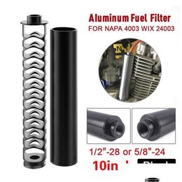 Oil Filter 10 Inch Spiral 1/2-28 5/8-24 Single Core Aluminum Tube Car Fuel Soent Trap For Napa 4003 Wix 24003 Filters Drop Delivery Dhpax