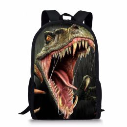 Bags 2021Children Kids Boys Fashion 3D Cool Dinosaurs Print Men Shoulder Backpack Bags Teenagers Tyrannosaurus Student Schoolbags