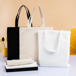 Bags Reusable Shopping Bag Large Capacity Folding Blank Ecofriendly Tote Bags Foldable Canvas Grocery Women's Handbag Shoulder Bag