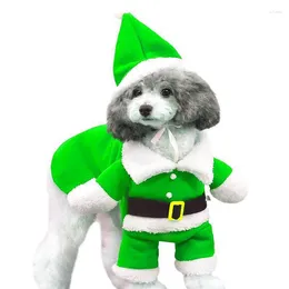 Dog Apparel Christmas Clothes Pet Funny Cosplay Fancy Dress Xmas For Small Dogs Santa Claus Standing Costume