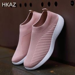 Casual Shoes Women's Sneakers Breathable Women Vulcanised Slip On Flats Light Board Sports Mesh Socks Spring Main Push