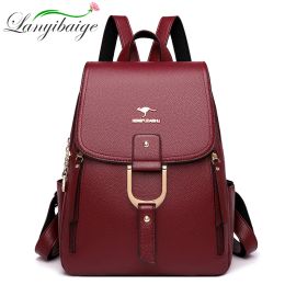 Bags Women Large Capacity Backpacks Purses High Quality Leather Female Vintage Bag School Bags Travel Bagpack Ladies Bookbag Rucksack