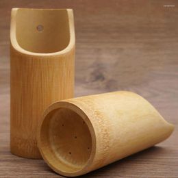 Kitchen Storage Bamboo Chopstick Tube Household Basket Cage Box Drain Spoon Rack Utensil Holder For Counter Desktop Dinnerware
