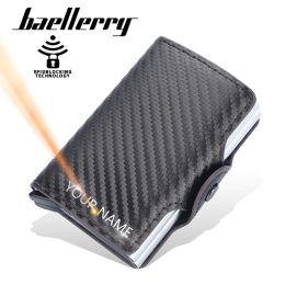 Holders 2022 Rfid Men Card Wallets Engraved Wallet Carbon Fibre Hasp Mini Wallet 14 Card Holders Print Wallet Card Purse Male Purse