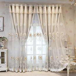 Curtain Simple European-style Double-layer Thickened Blackout Cloth Yarn Integrated Finished Living Room Bedroom Luxurious Atmosphere