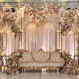 Party Decoration Luxury Shiny Wedding Arch Welcome Door Frame Big Backdrop Stage Screen Background Birthday Balloon Pergola Fashion 3Pcs