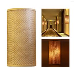 Wall Lamp Vintage Style Sconces Lights Bamboo Fixtures Home Decor Light For Farmhouse Living Room Kitchen Bar E27 Base