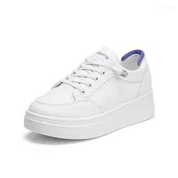 Casual Shoes Women Sneakers Leather Spring Trend Flats Female Fashion Comfort White Vulcanised Platform