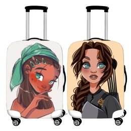Accessories Hot Cartoon Girl Luggage Cover Thicken Elastic Baggage Covers Suitable 19 To 32 Inch Suitcase Case Dust Cover Travel Accessories