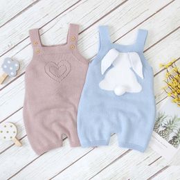 Rompers Baby Rabbit Knitted Clothes Born Boys Bunny Girl Jumpsuits Infant Bebes Mother Kids Easter Outfit Costume 230811 Drop Delive Dhcjk