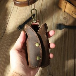 Wallets DIY handmade leather multifunction Genuine Leather Keychain Key Holder Organizer Key Case Keys Pouch