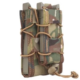 Packs 5.56+9MM Tactical Double Magazine Pouch Single Hunting Mag Bag Rifle Pitol Molle Magazine Holster Pouch for AK AR M4 AR15