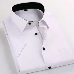 Men's Dress Shirts Summer Style Brand Men High Quality Short Sleeve Business Solid Colour Formal Shirt For Work Wear