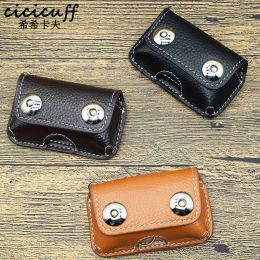 Wallets Original Car Key Holder Leather Universal Waist Belt Car Key Case Men Magnetic Keychain Wallet Key Pouch Luxury Designer