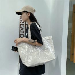 Bags Canvas Tote Bag Women's Fashion Transparent PVC Jelly Backpack Women Allmatch Commuter Tote Bag Large Capacity Ladies Hand Bags