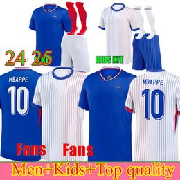 24 25 French MBAPPE KANTE BENZEMA SALIBA GIROUD KANTE Soccer Jerseys 2024 Fans Player Version GRIEZMANN GIROUD Maillot de foot Kids Kit Men Football Shirt