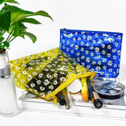 Cases Transparent Cosmetic Bag Daisy PVC Clear Makeup Bags Beauty Transparent Makeup Bag PVC Women's Cosmetic Bag Small Toilet Bag