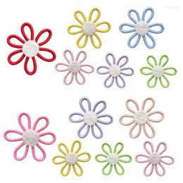 Decorative Figurines Q1JB 6Pcs Cotton Rope Flower Nursery Wall Decors Kid Room Decorations For Girl Woven Colourful Ornaments Hangings