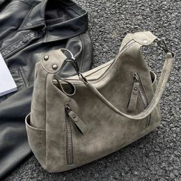 Buckets Y2K Korean Harajuku Khaki Shoulder Bag Vintage Aesthetic Purse Goth Grunge Hobo Messenger Crossbody Travel Large Tote Bags Women