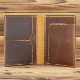 Holders Vintage Genuine Leather Passport Case Men Travel Wallet Document Organiser Handmade Cow Leather Covers for Passports