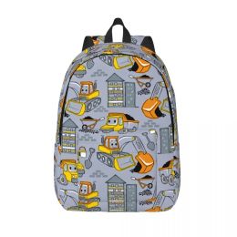 Backpacks Cartoon Excavator Backpack for Boys Construction Vehicles Cartoon for Kids Schoolbag Bookbag Daypack