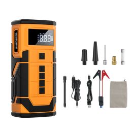 14.8V Air Compressor 150PSI Tyre Pump Car Jump Starter 600A Peak Current Emergency Starter Booster Auto Power Bank 10000mAh