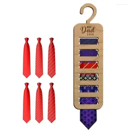 Bow Ties Multi Purpose Tie Storage Rack Holder Wooden Necktie Hanger Space Saving Organiser Parent Plot