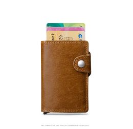 Holders Genuine leather Rfid Protection Blocking Wallet Business Credit Card Holder Cardholder Holder Rfid Case Protection