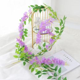 Decorative Flowers None Fake Plants Ivy 1pcs Artificial Garland Blue For Decorating Balconies Houses Purple Shops White