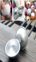 Fashion 6pcsset Mold Mould Aluminum Ellipsoid Cake Mold Bath Bomb Molds 3 Size tarte makeup cosmetics soap7310187