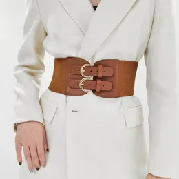Belts Women Shirt Dress Corset Sexy PU Leather Elastic For Banquet Waist