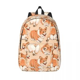 Bags Men Women Backpack Large Capacity School Backpack for Student Funny Welsh Corgi School Bag