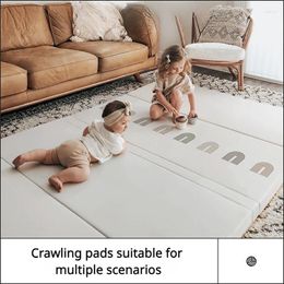 Carpets Foldable Household Children's Floor Mat PU Pad Seamless Baby Climbing 4cm Thick Crawling Rugs Living Room