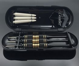 3pcsset Professional Darts Carry Box 24g 25g Black Golden Colour Steel Tip Darts With Brass Darts Shafts6175442